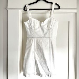 Reformation Nikki Bustier Denim Mini Dress